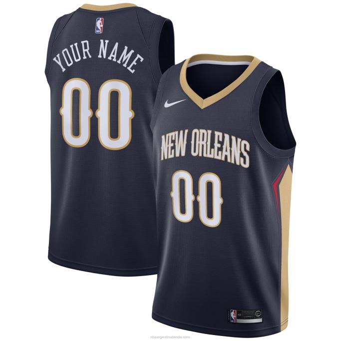 NBA 0F6D4889 Camiseta personalizada New Orleans Pelicans Nike Navy Swingman