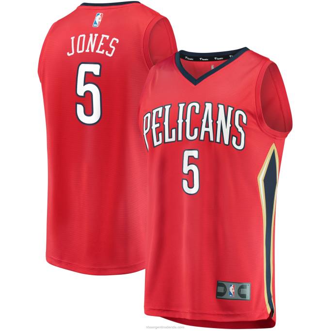 NBA 0F6D5734 New Orleans Pelicans Herbert Jones Réplica De Jersey Rojo Fast Break Réplica
