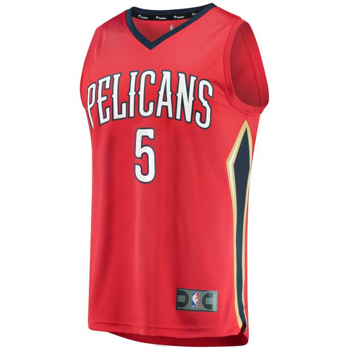 NBA 0F6D5734 New Orleans Pelicans Herbert Jones Réplica De Jersey Rojo Fast Break Réplica