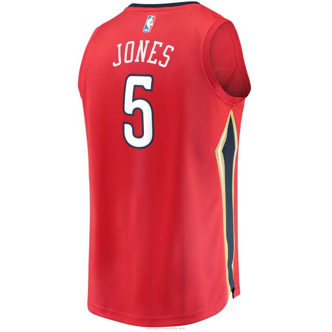 NBA 0F6D5734 New Orleans Pelicans Herbert Jones Réplica De Jersey Rojo Fast Break Réplica