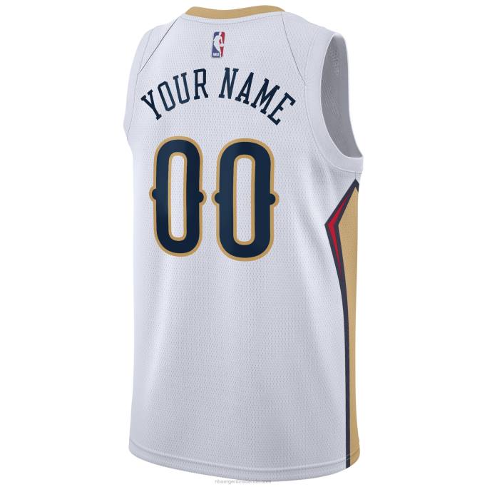 NBA 0F6D7645 New Orleans Pelicans Nike Blanco Swingman Jersey Personalizado