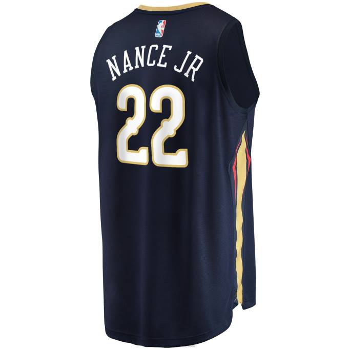 NBA 0F6D8737 pelícanos de nueva orleans larry nance jr. Réplica de maillot azul marino Fast Break