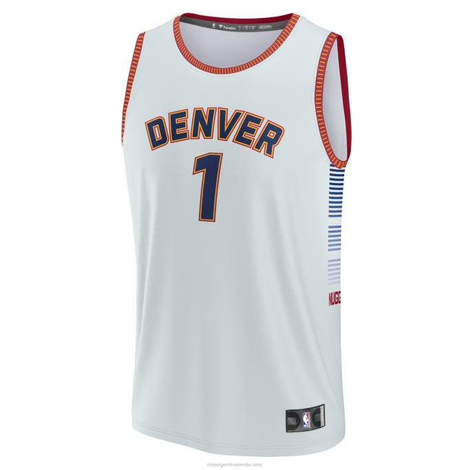 NBA 0F6D1015 pepitas de denver michael porter jr. maillot plata fastbreak