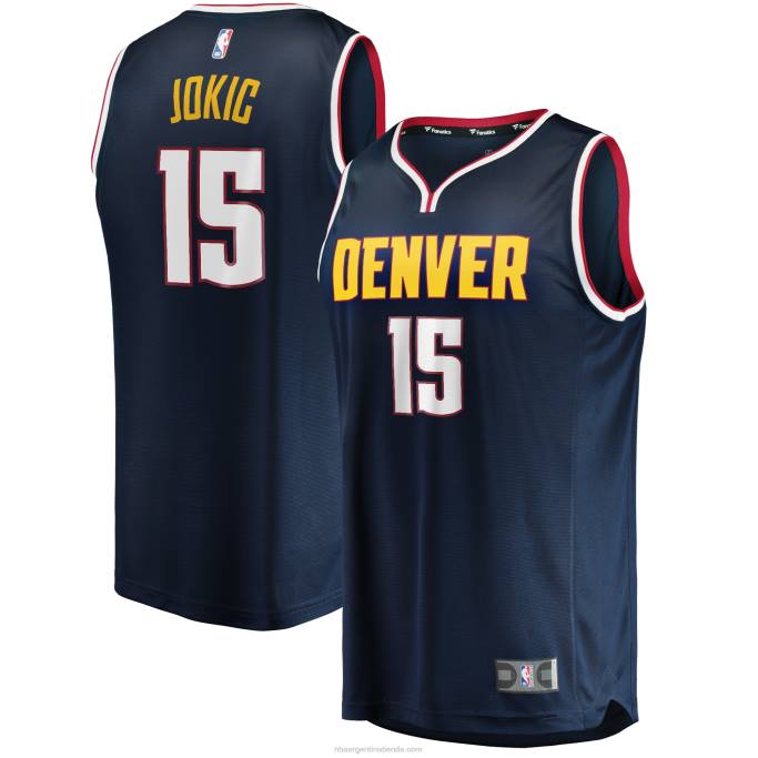 NBA 0F6D110 denver nuggets nikola jokic camiseta de jugador de ruptura rápida azul marino