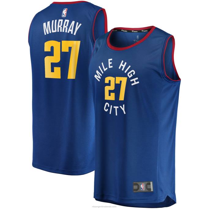 NBA 0F6D1469 denver nuggets jamal murray azul fast break replica jugador jersey