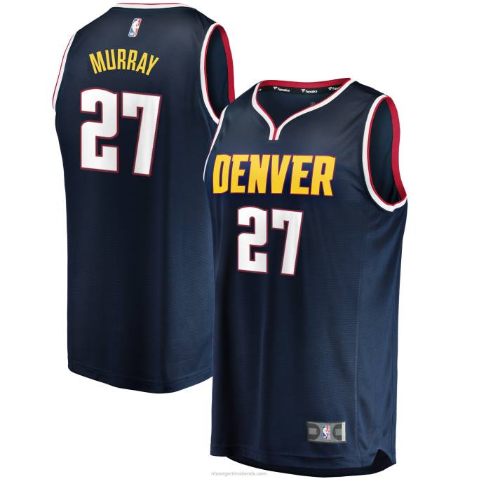 NBA 0F6D1545 camiseta réplica de denver nuggets jamal murray azul fast break