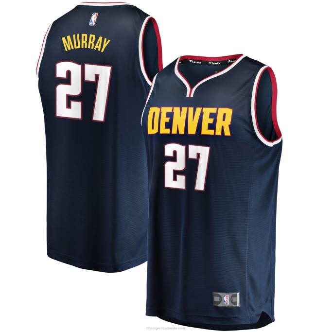 NBA 0F6D1545 camiseta réplica de denver nuggets jamal murray azul fast break