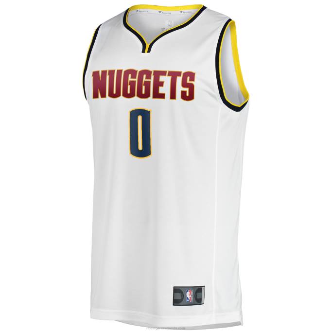 NBA 0F6D2381 denver nuggets christian braun camiseta blanca de jugador de descanso rápido