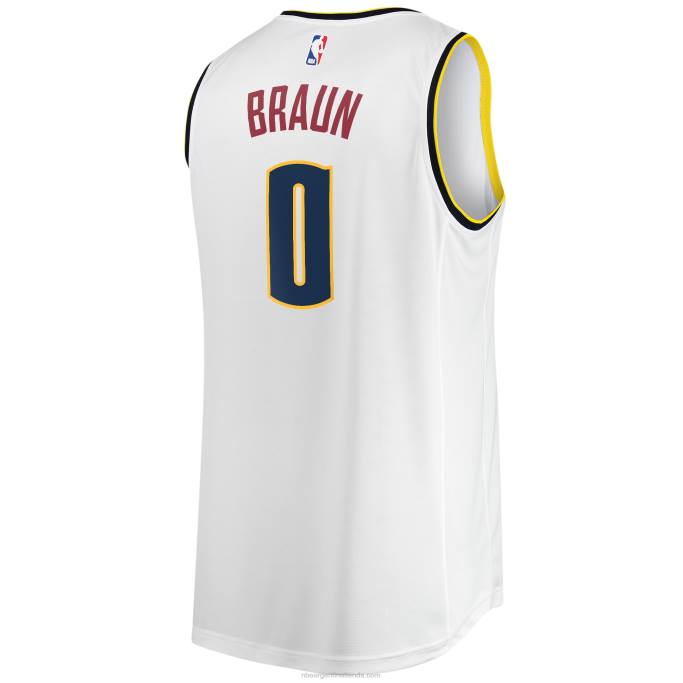 NBA 0F6D2381 denver nuggets christian braun camiseta blanca de jugador de descanso rápido