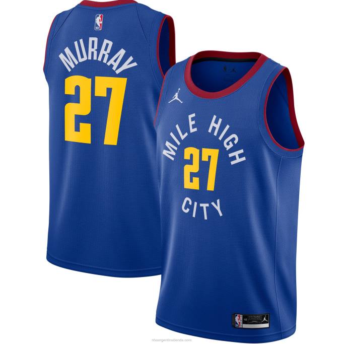 NBA 0F6D349 denver nuggets jamal murray jordan marca azul swingman jersey
