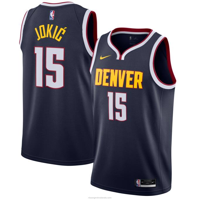 NBA 0F6D3687 camiseta nike denver nuggets nikola jokic azul marino swingman