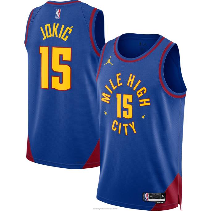 NBA 0F6D459 denver nuggets nikola jokic jordan marca azul swingman jersey