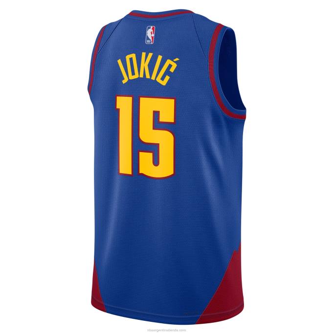 NBA 0F6D459 denver nuggets nikola jokic jordan marca azul swingman jersey