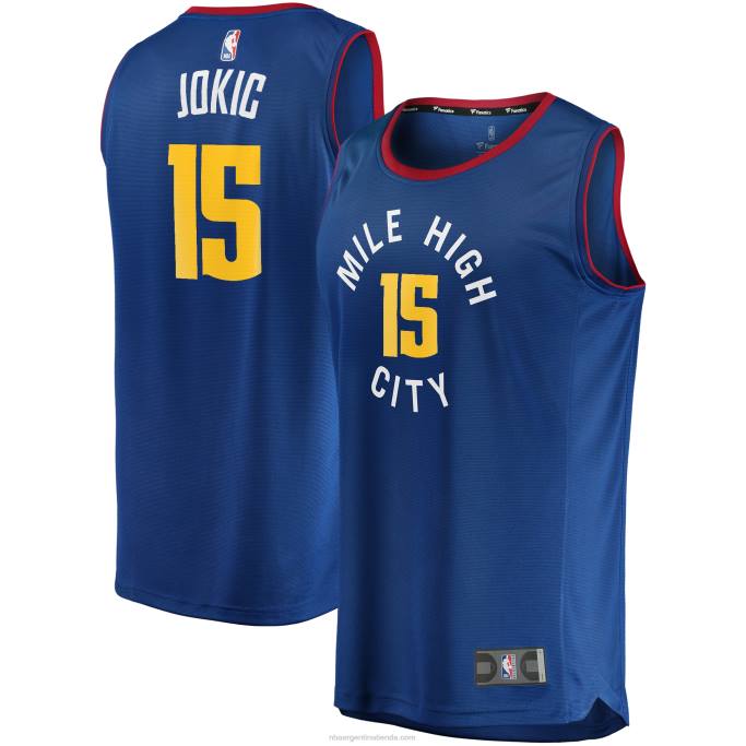 NBA 0F6D5194 denver nuggets nikola jokic azul fast break replica playera de jugador