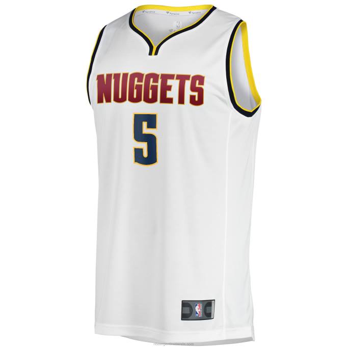 NBA 0F6D5416 denver nuggets kentavious caldwell-pope camiseta blanca de jugador de contraataque rápido