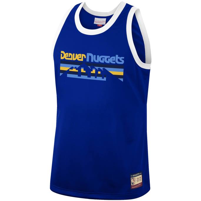 NBA 0F6D6203 denver nuggets mitchell & ness royal hardwood classics equipo herencia moda jersey