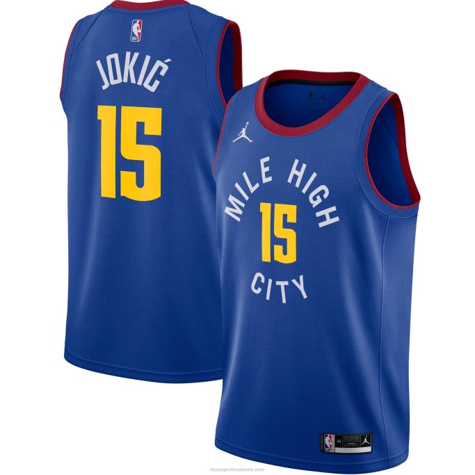 NBA 0F6D7776 denver nuggets nikola jokic jordan marca azul swingman jersey