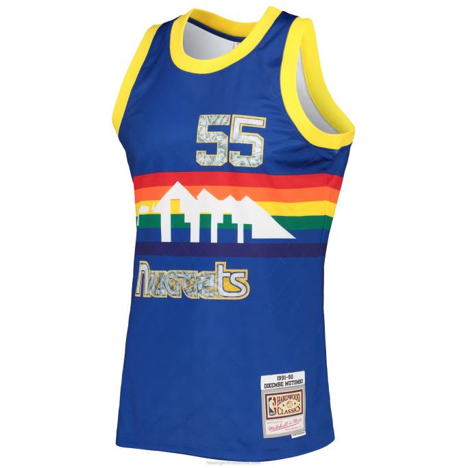 NBA 0F6D8480 denver nuggets dikembe mutombo royal hardwood classics 75 aniversario diamante swingman jersey