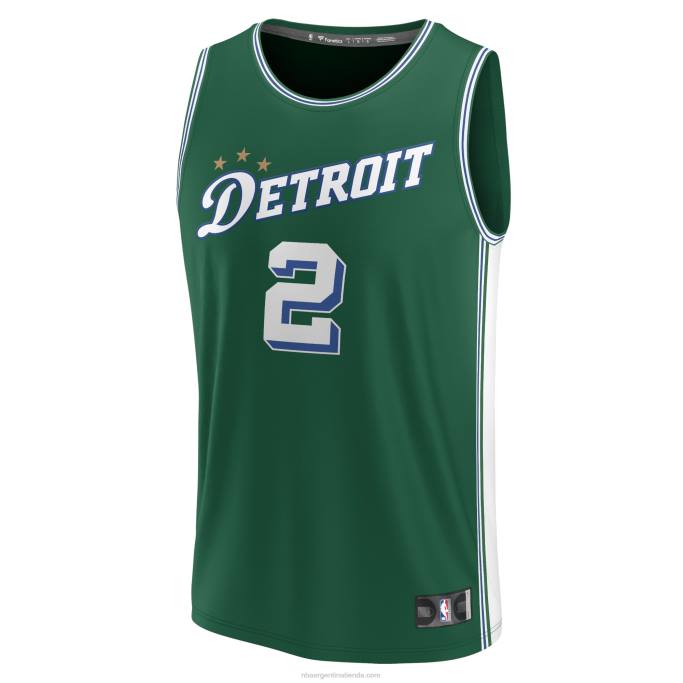 NBA 0F6D1304 camiseta detroit pistons cade cunningham verde fastbreak