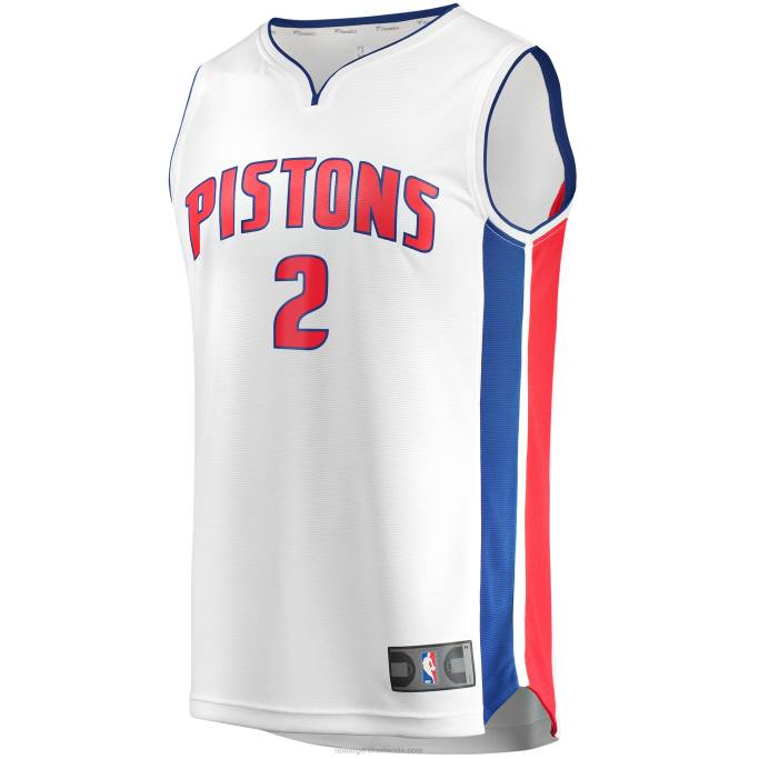 NBA 0F6D1331 Detroit Pistons Cade Cunningham Réplica de camiseta blanca Fast Break