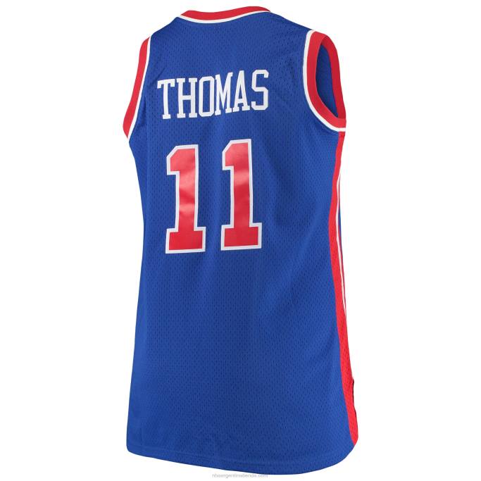 NBA 0F6D1709 detroit pistons isaiah thomas mitchell & ness royal big & tall hardwood classics jersey
