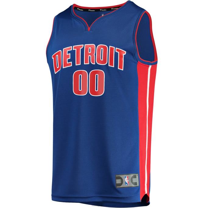 NBA 0F6D1784 Detroit Pistons camiseta azul réplica personalizada Fast Break