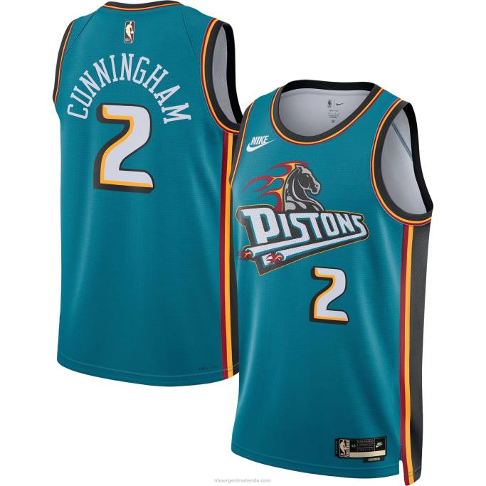 NBA 0F6D183 camiseta detroit pistons cade cunningham nike verde azulado swingman