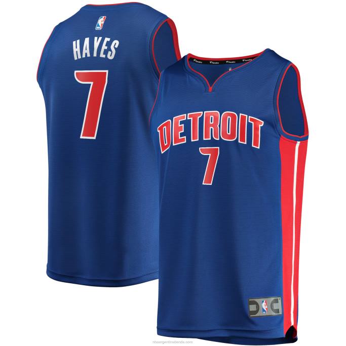 NBA 0F6D4241 réplica de camiseta azul de detroit pistons killian hayes fast break