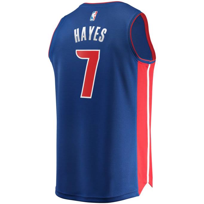 NBA 0F6D4241 réplica de camiseta azul de detroit pistons killian hayes fast break