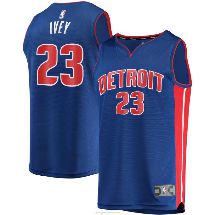 NBA 0F6D443 detroit pistons jaden ivey blue draft selección de primera ronda fast break replica player jersey
