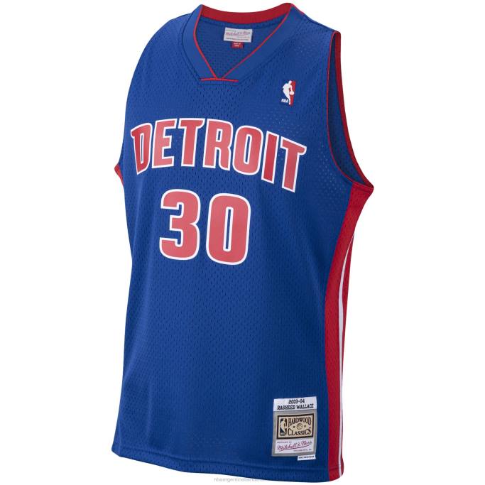 NBA 0F6D5078 detroit pistons rasheed wallace mitchell & ness royal hardwood classics swingman jersey