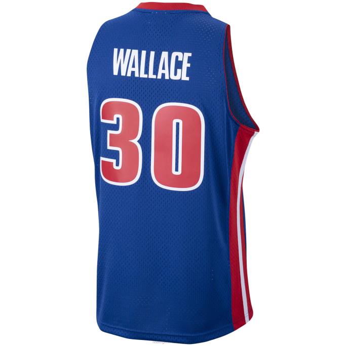 NBA 0F6D5078 detroit pistons rasheed wallace mitchell & ness royal hardwood classics swingman jersey