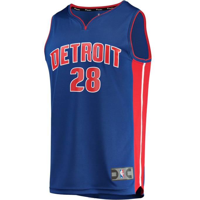 NBA 0F6D5692 Detroit Pistons isaiah stewart réplica de camiseta azul de descanso rápido