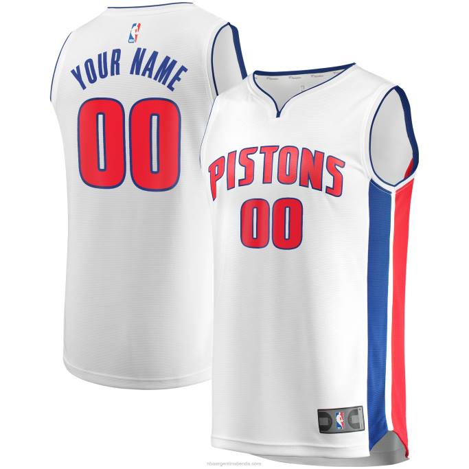 NBA 0F6D5821 Camiseta Detroit Pistons Fast Break Réplica personalizada blanca