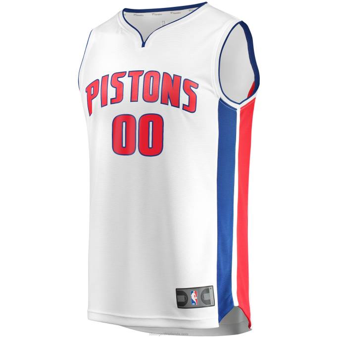 NBA 0F6D5821 Camiseta Detroit Pistons Fast Break Réplica personalizada blanca