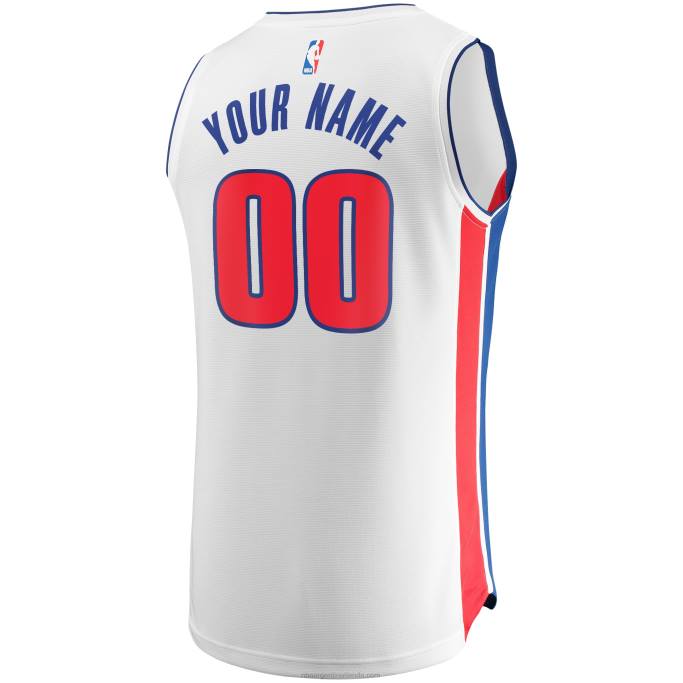 NBA 0F6D5821 Camiseta Detroit Pistons Fast Break Réplica personalizada blanca