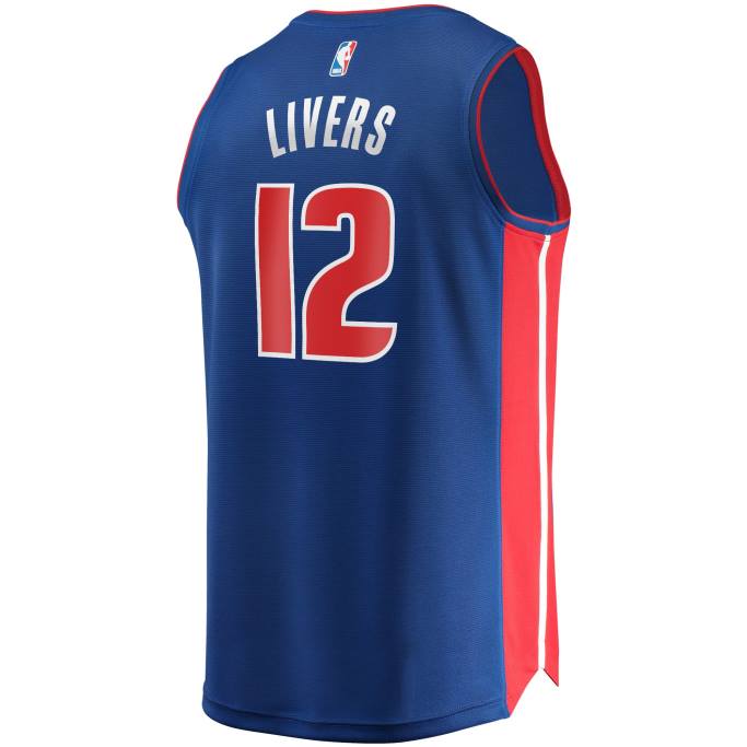 NBA 0F6D8085 Detroit Pistons isaiah livers azul fast break réplica jersey