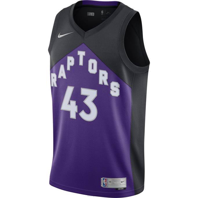 NBA 0F6D11175 toronto raptors pascal siakam nike negro/púrpura swingman jugador camiseta - edición ganada