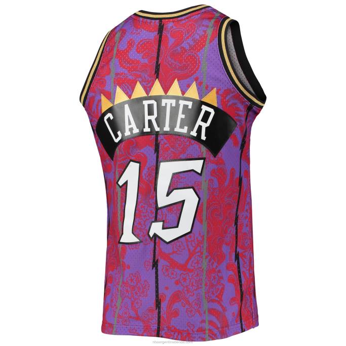 NBA 0F6D1153 toronto raptors vince carter mitchell & ness púrpura clásico de madera dura año nuevo lunar swingman jersey