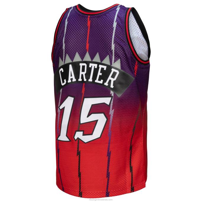 NBA 0F6D3033 toronto raptors vince carter rojo/púrpura hardwood classics fadeaway swingman player jersey