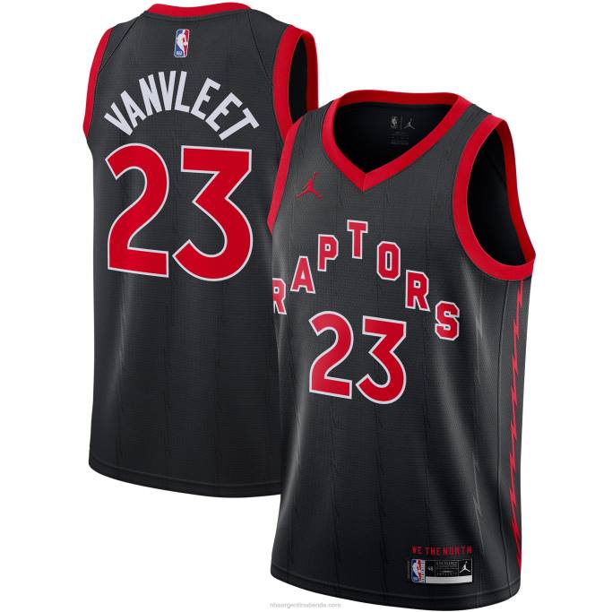 NBA 0F6D3170 toronto raptors fred vanvleet jordan marca negro swingman jersey