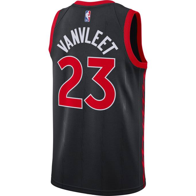 NBA 0F6D3170 toronto raptors fred vanvleet jordan marca negro swingman jersey