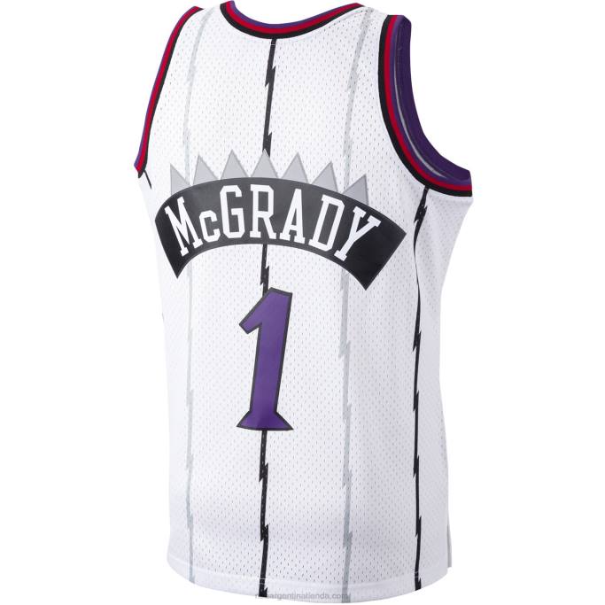 NBA 0F6D429 toronto raptors tracy mcgrady mitchell & ness white hardwood classics swingman player jersey
