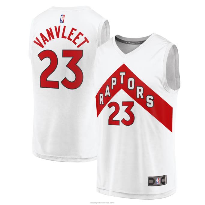 NBA 0F6D4550 toronto raptors fred vanvleet blanco fast break replica jersey