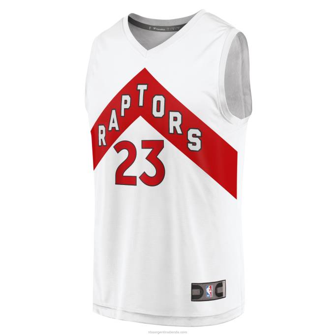 NBA 0F6D4550 toronto raptors fred vanvleet blanco fast break replica jersey