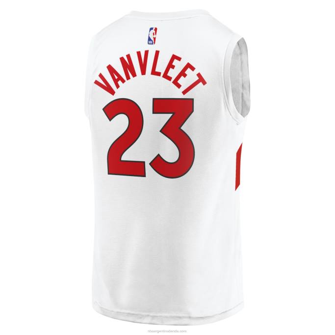 NBA 0F6D4550 toronto raptors fred vanvleet blanco fast break replica jersey