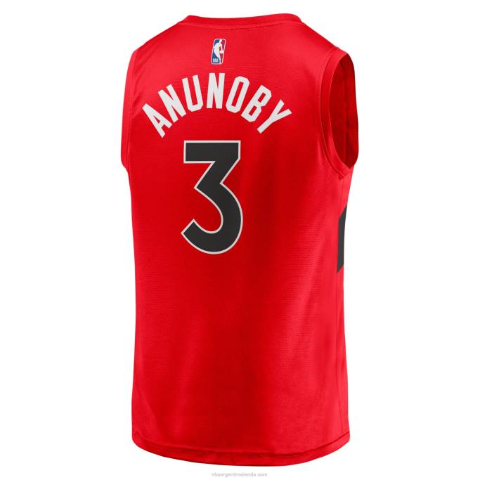 NBA 0F6D4639 réplica de jersey rojo fast break de toronto raptors og anunoby