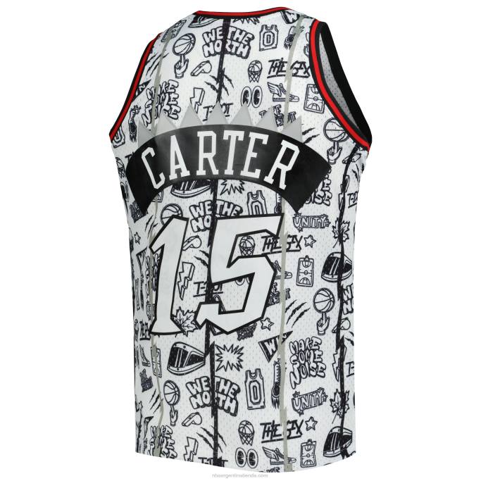 NBA 0F6D4712 toronto raptors vince carter mitchell & ness jersey blanco alero