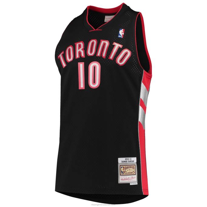 NBA 0F6D4813 toronto raptors demar derozan mitchell & ness black hardwood classics swingman jersey