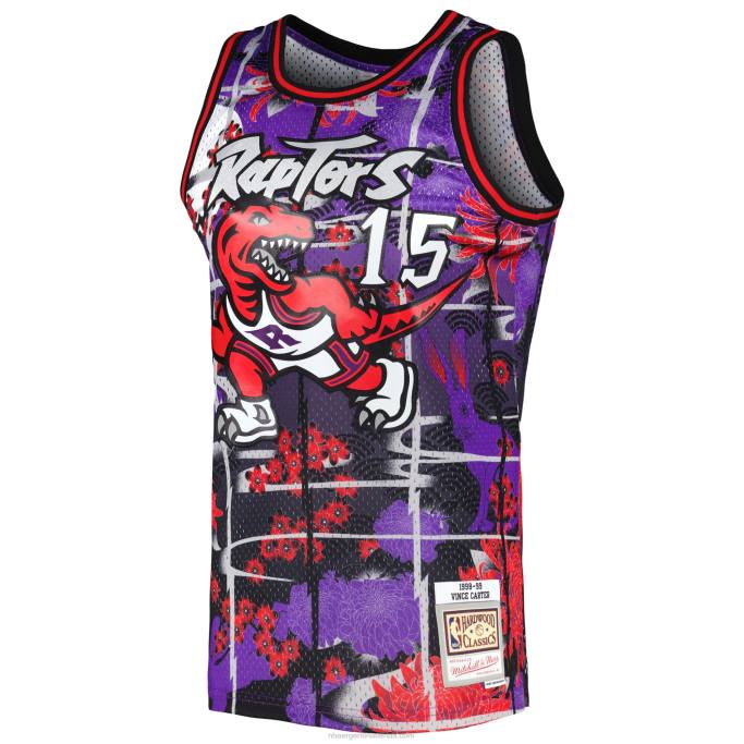 NBA 0F6D6047 toronto raptors vince carter mitchell & ness púrpura clásico de madera dura año nuevo lunar swingman jersey